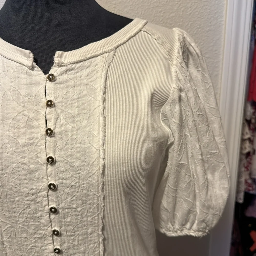 Pilcro White Puff-Sleeve Top - Picture 4 of 13
